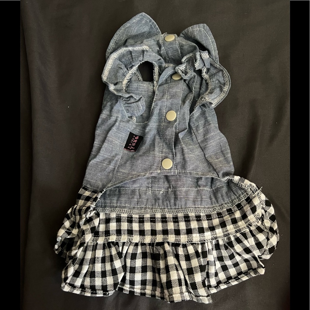 Small dog picnic dress